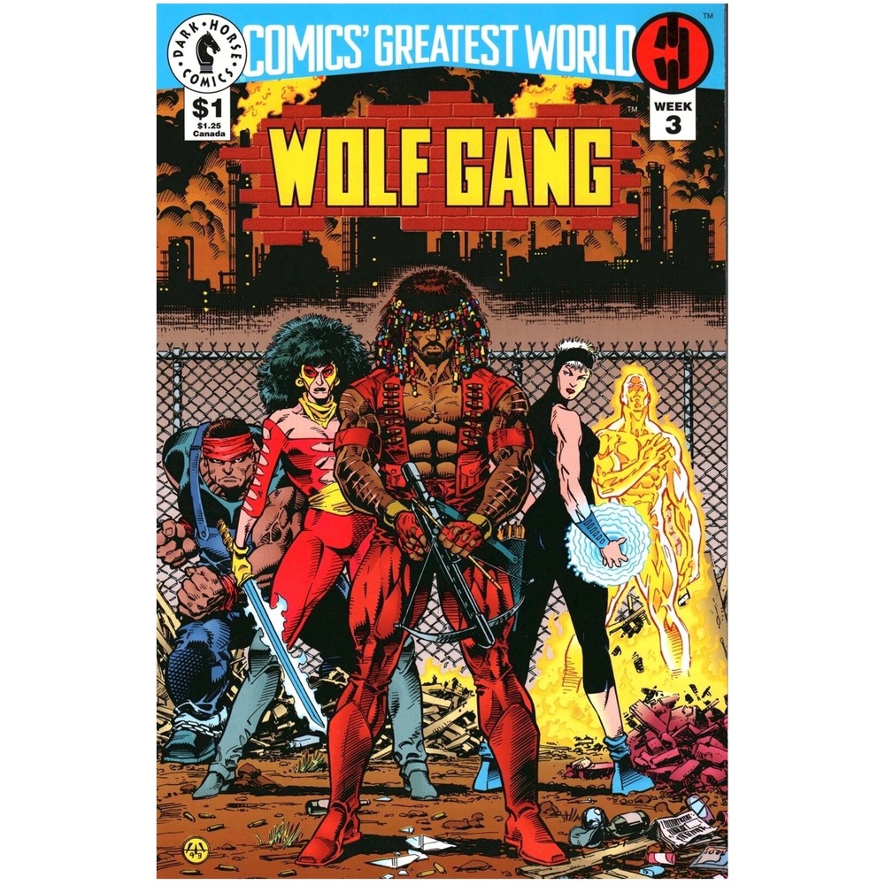 Vintage Dark Horse Comics‎ 1993 Wolf Gang Week #3 Comic Book Sci-Fi Golden City